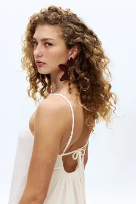 Robe de plage en mousseline de coton - Crème — photo 2