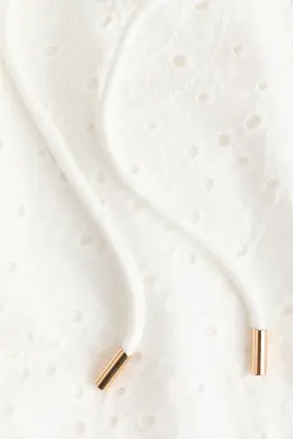 Robe chemise en coton avec broderie anglaise - Blanc — photo 4