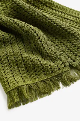 Robe façon crochet - Vert olive — photo 2