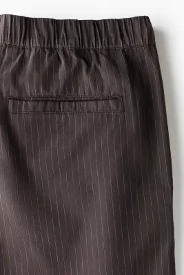 Pantalon plissé Loose Fit - Marron foncé — photo 4