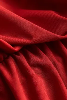 Robe asymétrique en jersey - Rouge — photo 4