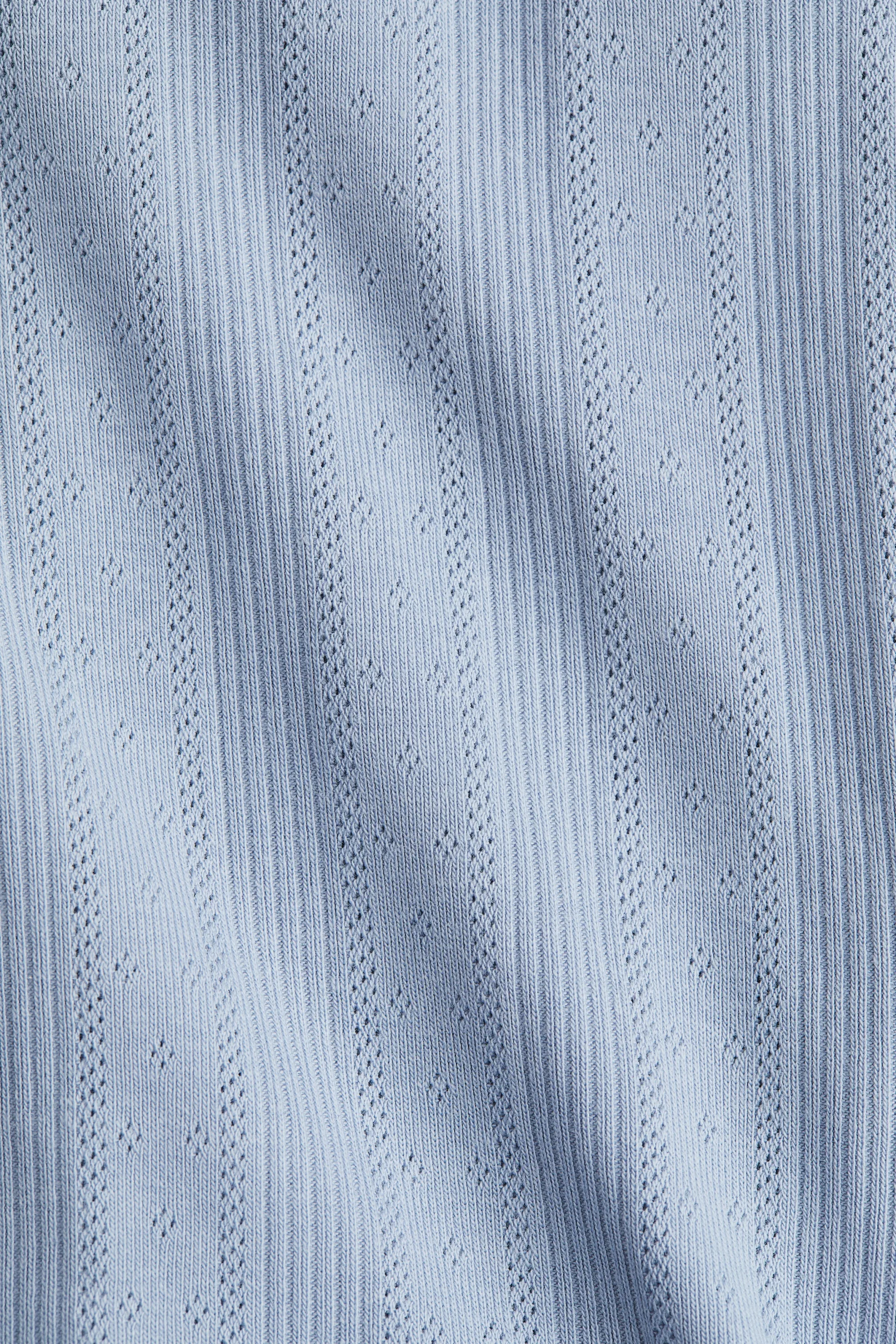 Top à bretelles fines en coton - Bleu ancien clair