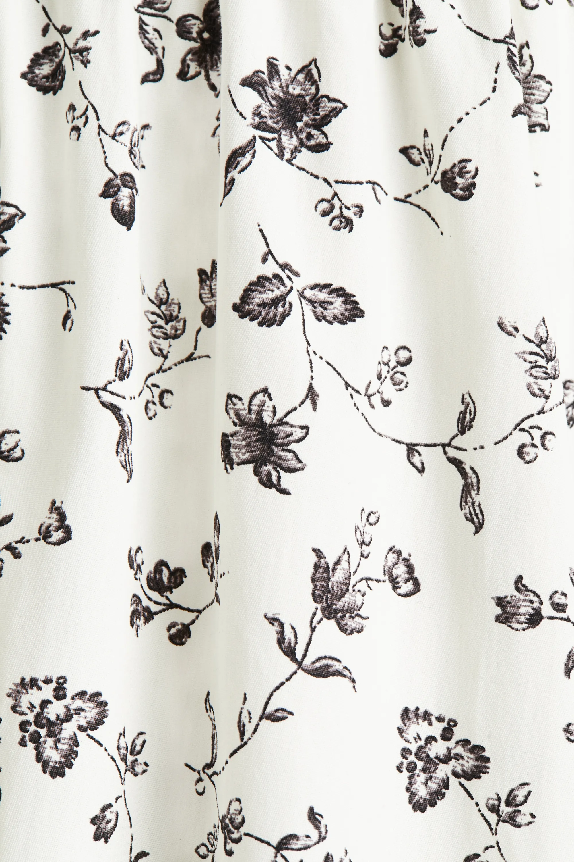 Robe avec ceinture à nouer - Blanc/noir/fleuri