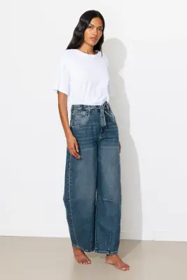Jean balloon taille haute — photo 4