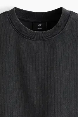 T-shirt Oversized Fit en coton - Noir — photo 4