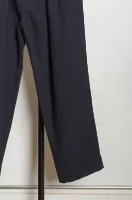 Still By Hand – PT07263OS Wool mixed deep tuck pants  – Black — photo 5
