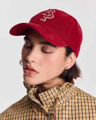 Casquette Berger velours bordeaux — photo 1