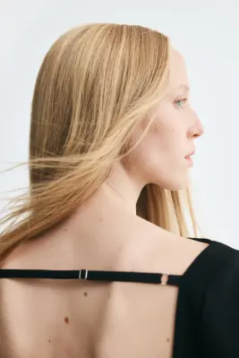 Robe en jersey avec dos ouvert - Noir — photo 2