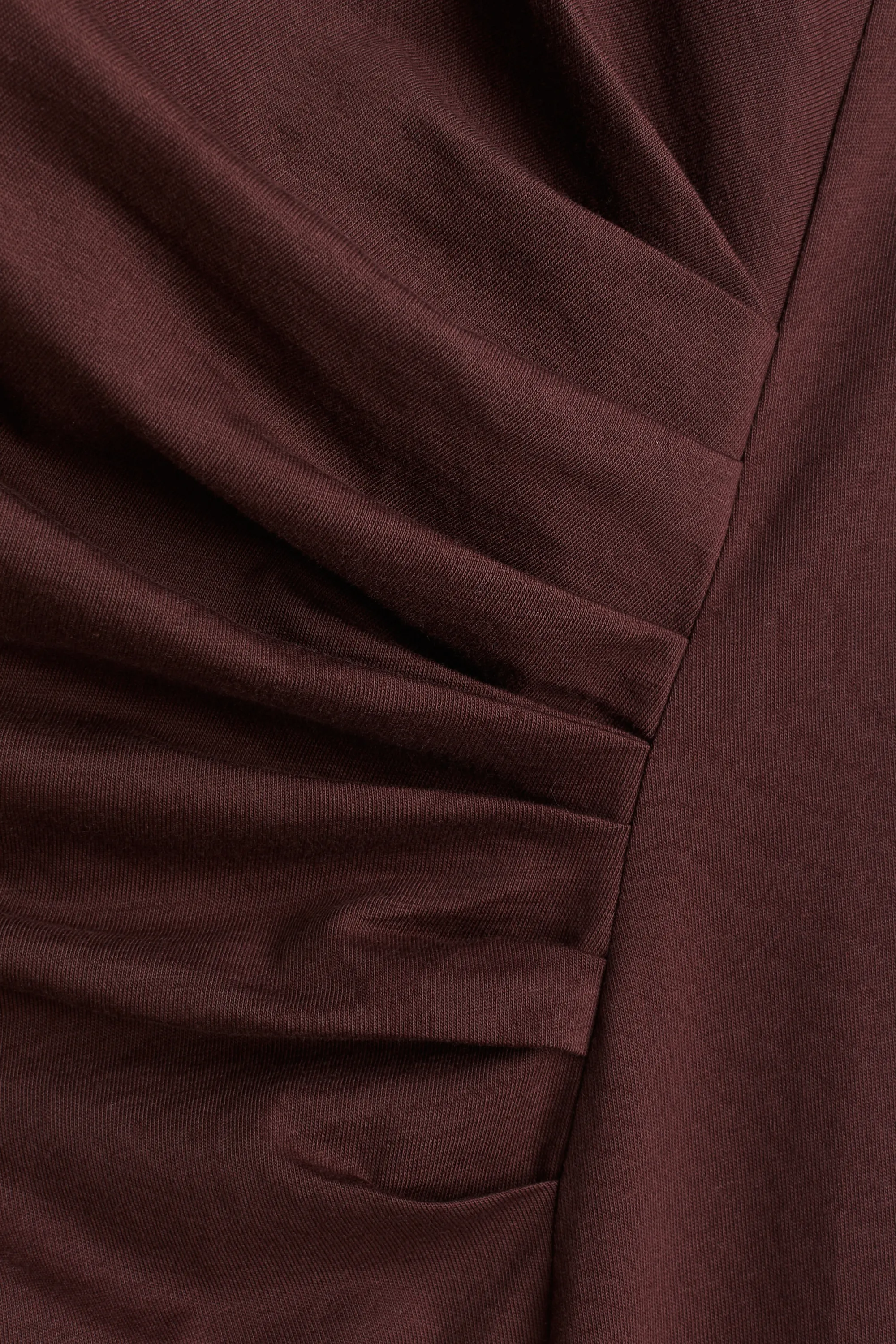 Robe à effet drapé - Marron
