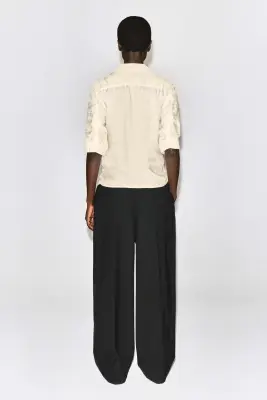 CHEMISE TEXTURÉE - IVOIRE — photo 4