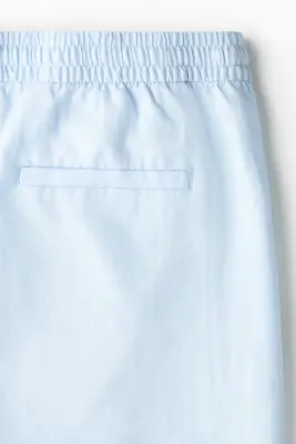 Short Regular Fit en lin mélangé - Bleu clair — photo 5