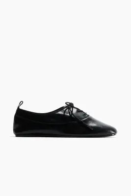 Ballerines à lacets - Noir — photo 1