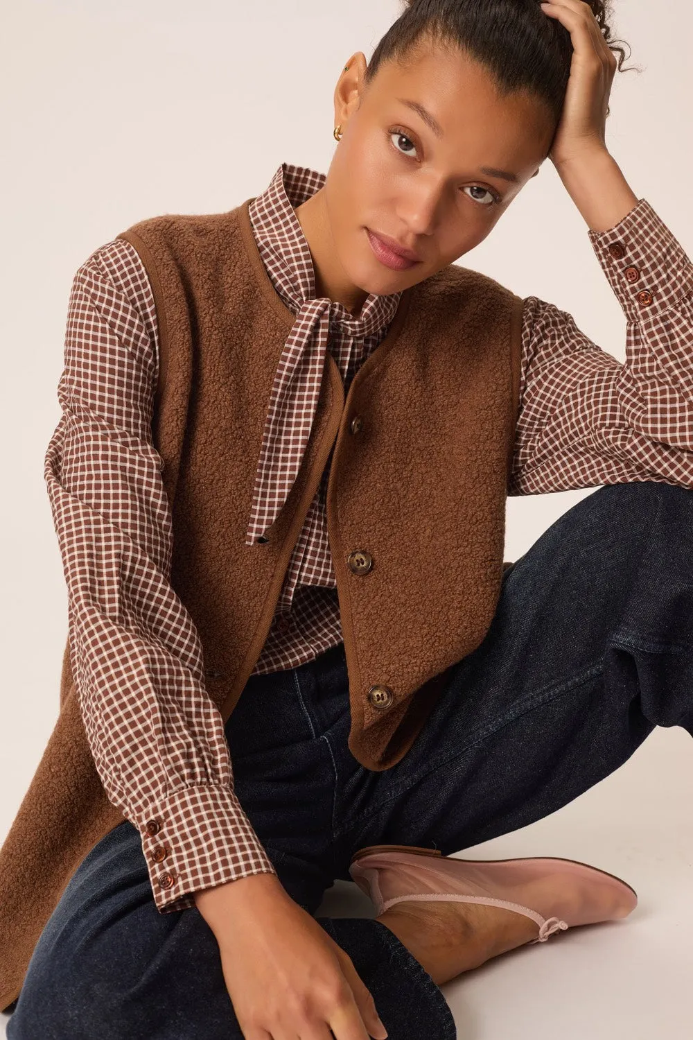 Veste maille Gwendi Bois