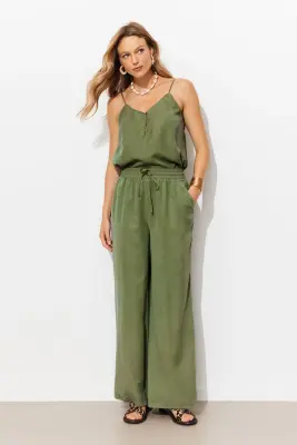 Pantalon large en lyocell — photo 3