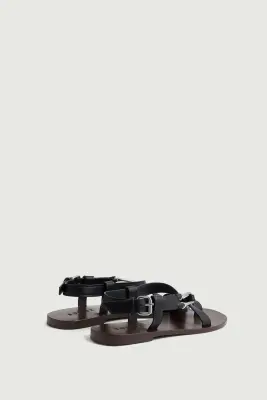 SANDALES CORDOUE NOIR — photo 3