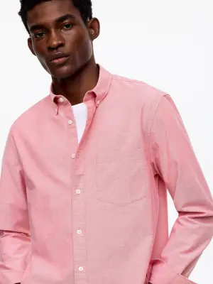 Chemise Oxford classique - Pêche — photo 3