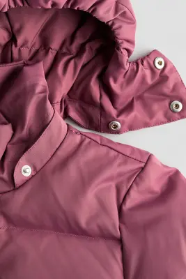 Doudoune à capuche en duvet - Rose — photo 3