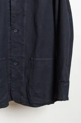 Comoli – Black Denim Work Jacket E03-01003 – BLACK — photo 4