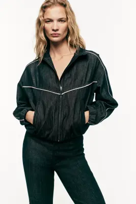 Veste oversize en denim - Bleu denim foncé — photo 3
