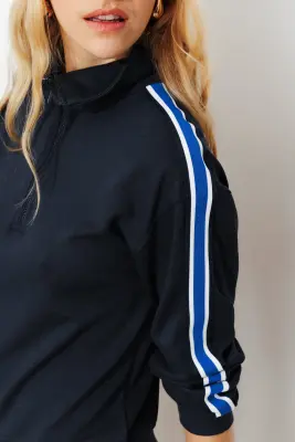 Sweat-shirt à bandes Femme — photo 5