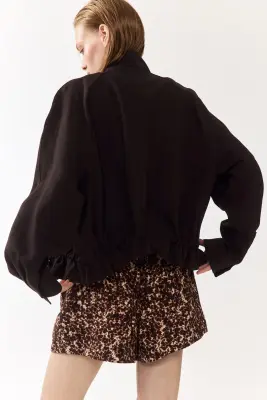 Short avec cordon de serrage - Marron/motif — photo 1
