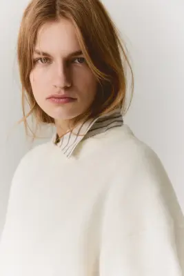Pull oversize - Crème — photo 4