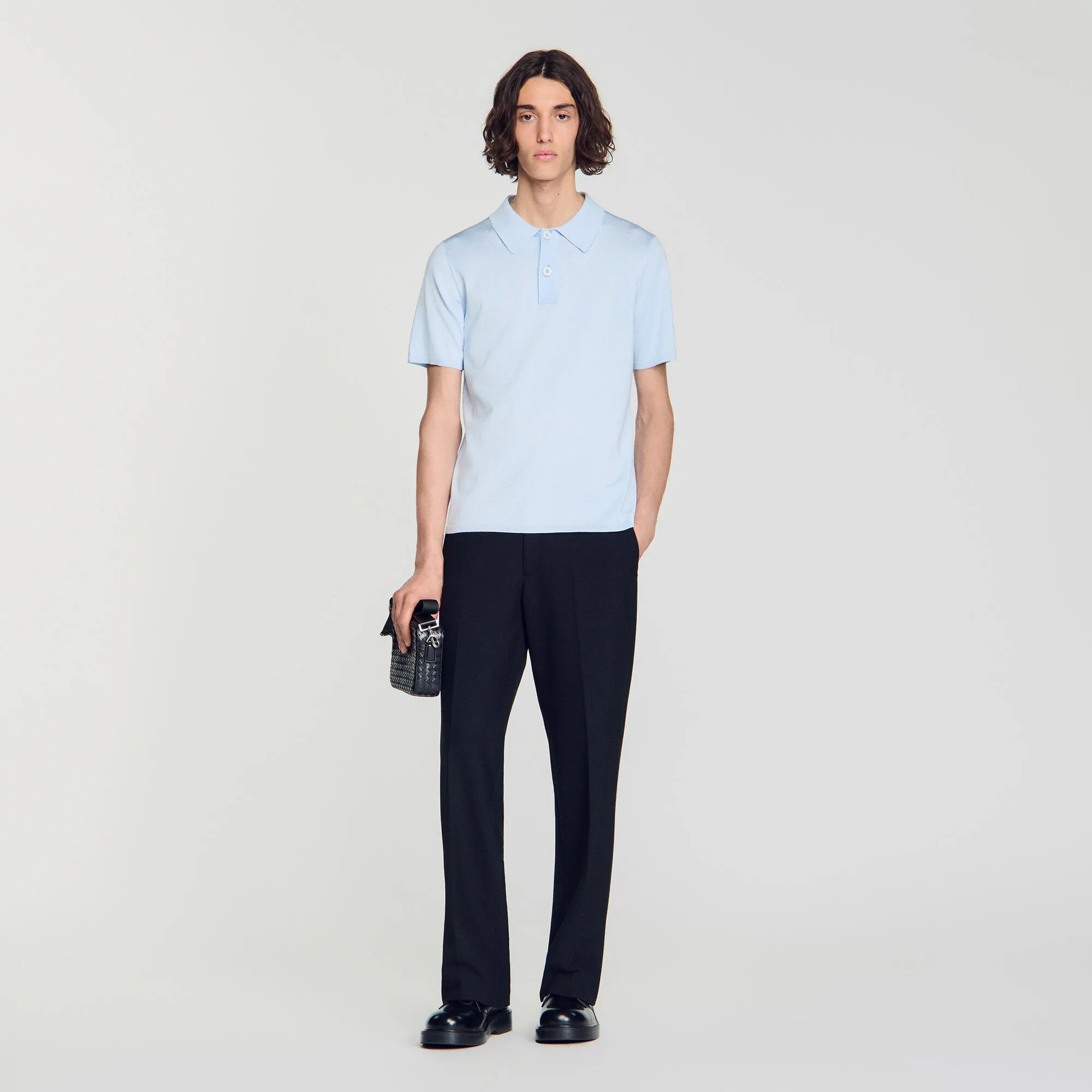 Polo en maille à manches courtes
