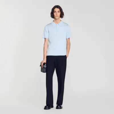 Polo en maille à manches courtes