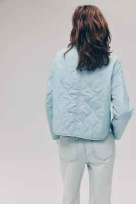 Veste matelassée en nylon - Bleu clair — photo 2