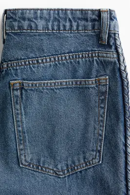 Straight High Ankle Jeans - Bleu denim clair — photo 2