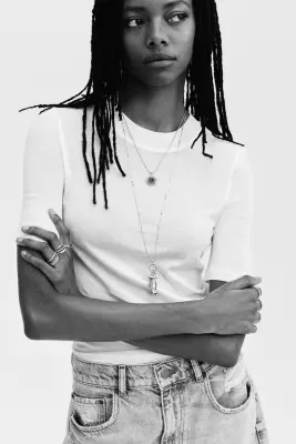 T-shirt en coton pima - Blanc — photo 2