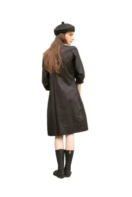Robe tunique à plastron plissé — photo 3
