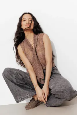 Blouse à lavallière Femme — photo 3