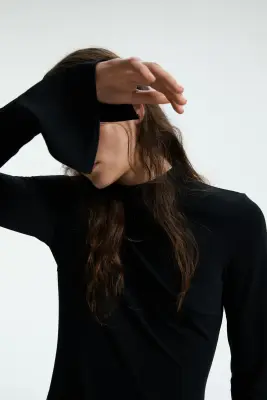 Robe en jersey interlock - Noir — photo 1