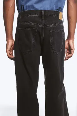 Jean droit et ample taille mi-haute Galaxy - Tuned Black – Noir — photo 4