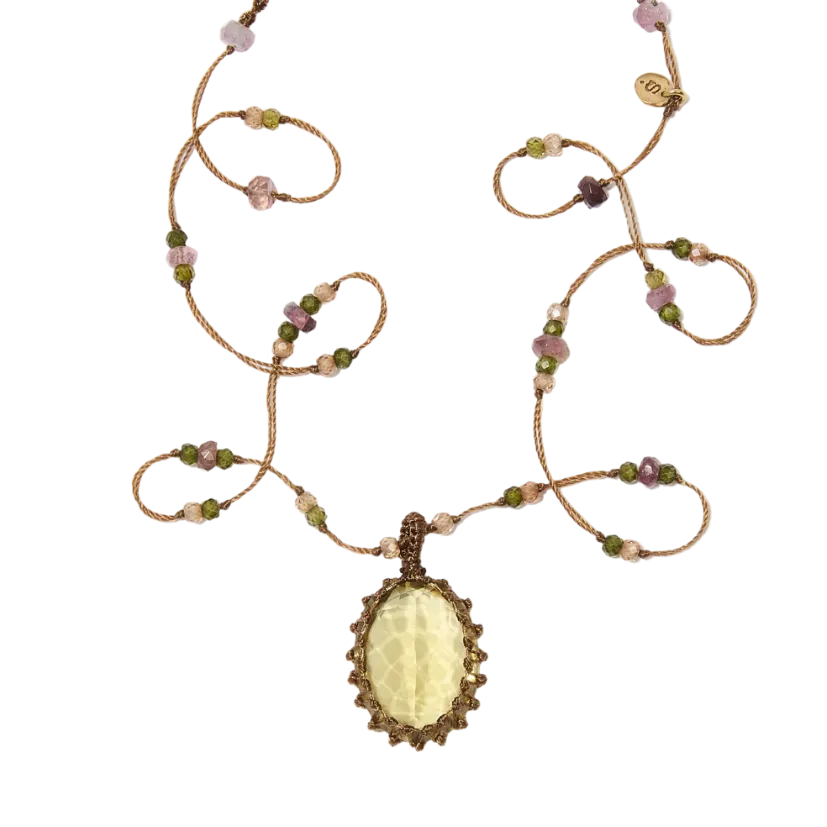 Collier court lemon topaze - Sharing