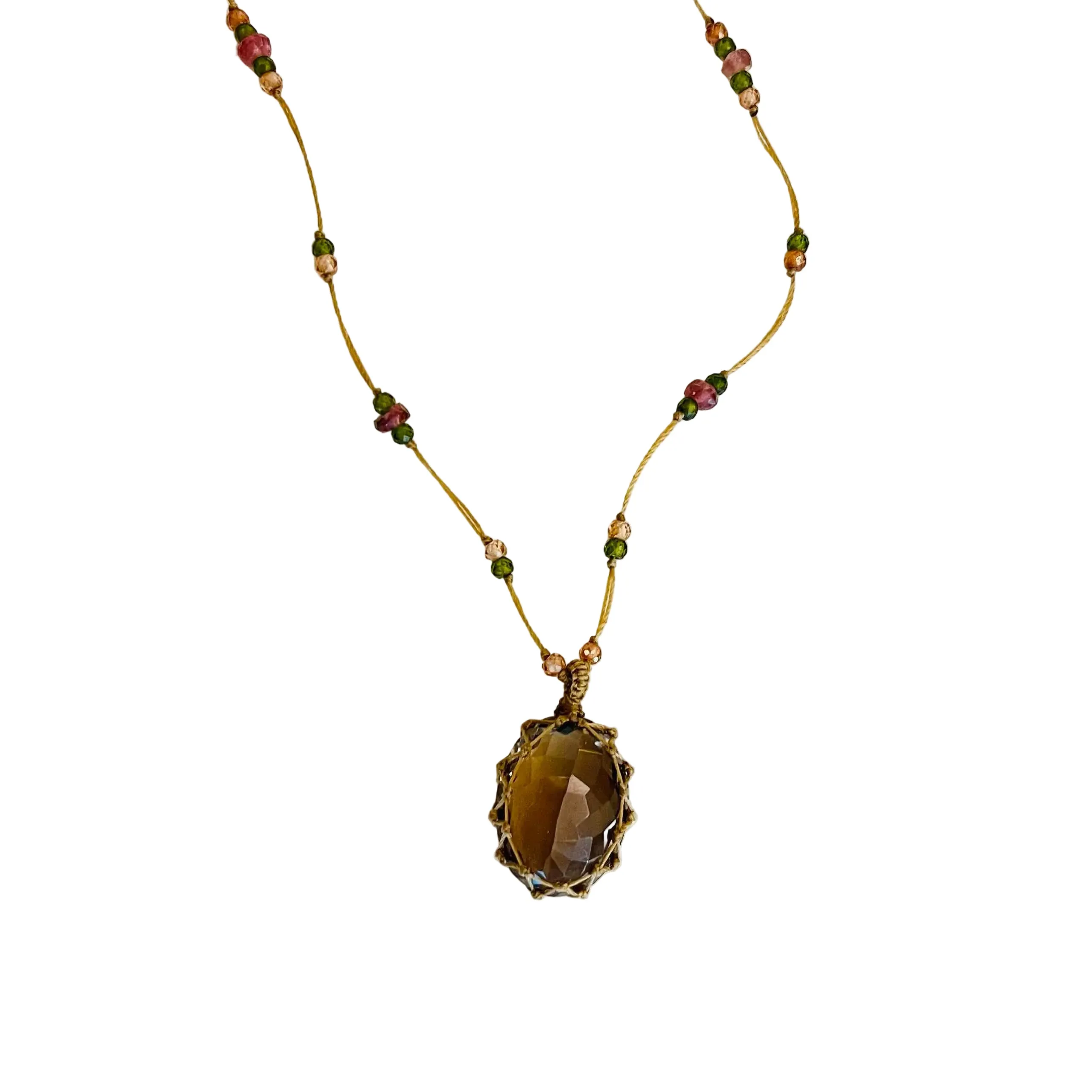 Collier court smoky quartz - Sharing