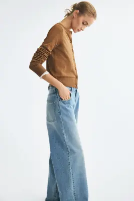 Gilet en maille fine - Marron — photo 2