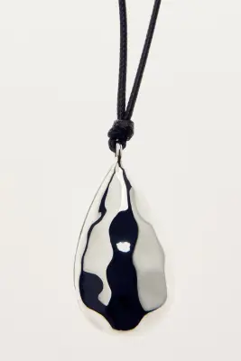 Collier cordon avec pendentif - Argenté — photo 3