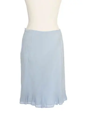 Jupe midi en soie bleu clair Prix boutique 800€ Taille 38/40 — photo 3