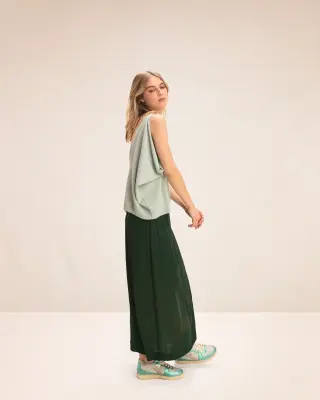 Jupe longue Save HK Green – Karma Koma — photo 4