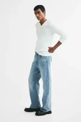 Loose Barrel Jeans - Bleu denim clair — photo 3