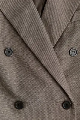 Blazer à fermeture croisée - Taupe — photo 4