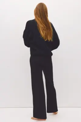 MAMA Pantalon à cordon en scuba - Noir — photo 3