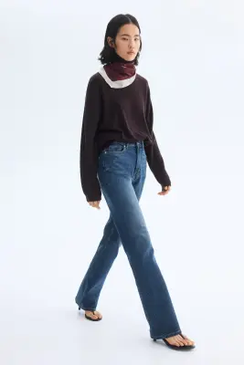 Bootcut High Jeans - Bleu denim foncé — photo 3