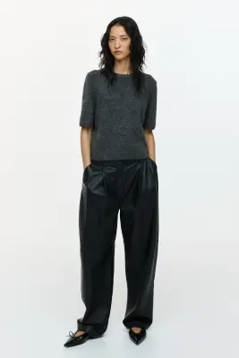 T-shirt en maille - Gris foncé chiné — photo 1