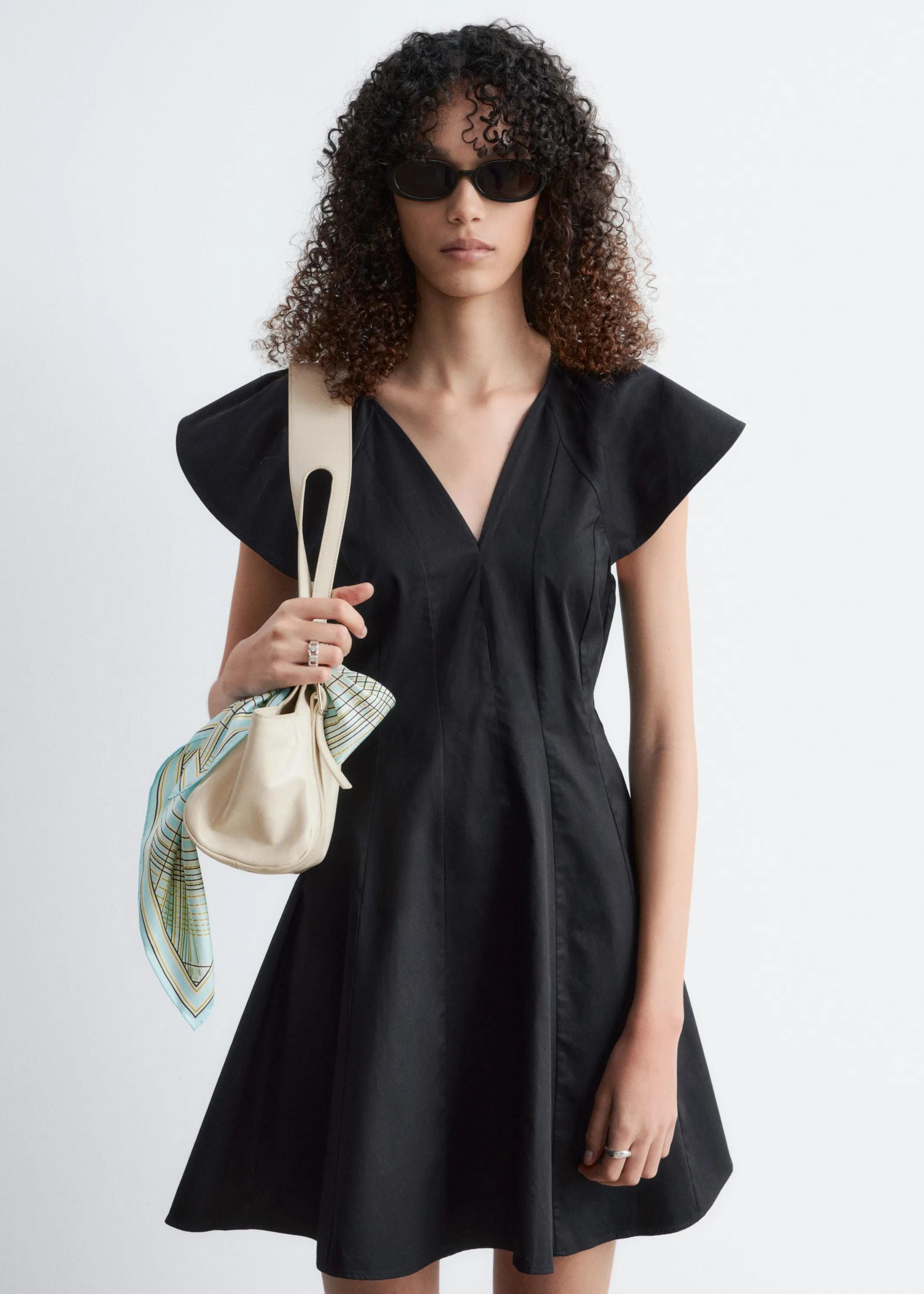 Robe courte évasée - Noir