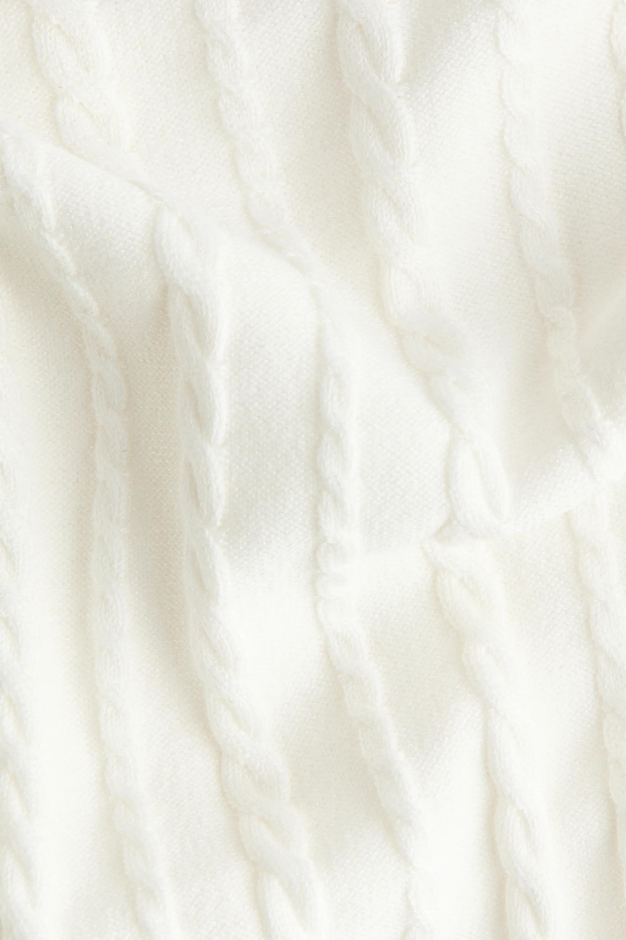 Top en maille torsadée - Crème