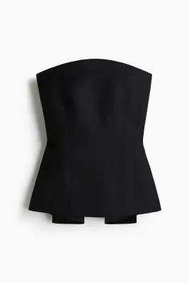 Top bandeau avec dos ouvert - Noir — photo 5