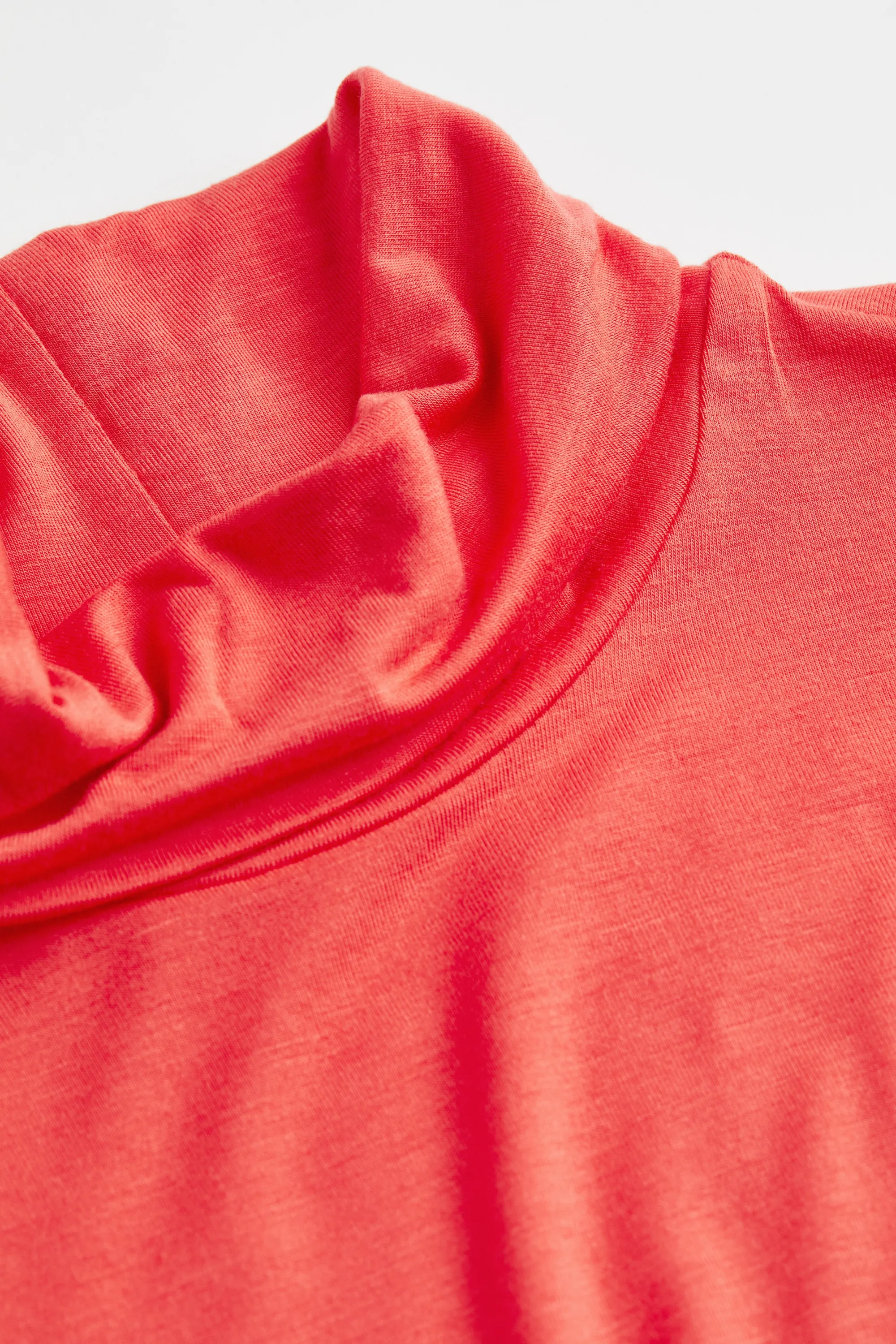 Top col roulé sans manches - Corail